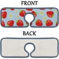 thumbnail image 4 of SKYSONIC Faucet Absorbent Mat 3 Pcs Strawberry Flower Kitchen Faucet Splash Catcher Washable Counter Drying Pads Behind Faucet for Kitchen Bathroom, 4 of 7