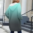 thumbnail image 6 of Sexlip Women's Long Zip Up Hoodies Long Sleeve Print Tunic Sweatshirts Oversized Fleece 2025 Fall Jacket Coat with Pocket Green M, 6 of 6