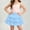 Blue, variant on Girls Tiered Skirts, Casual Princess Elastic Waist Summer Tutu Skirts Beige Size 7-8 T