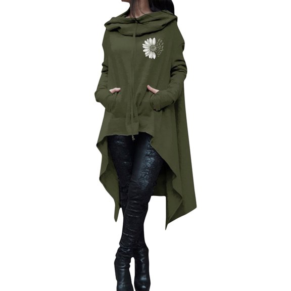 Certgust Hoodie Womens Cat Ear Oversized Sweatshirt Pullover Loose Fit Long Sleeve Ear Hoodie with Pockets for Cute Harajuku Streetwear Style
