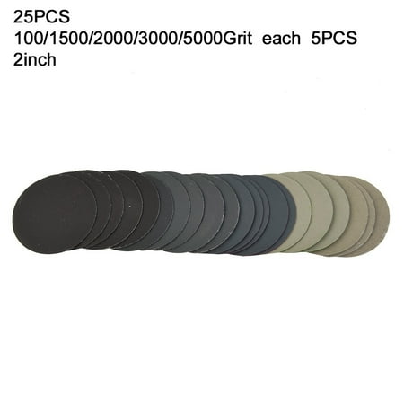

25Pcs 2 3 4 5 6inch 1000/1500/2000/3000/5000Grit Wet Dry Sanding Discs Sandpaper