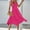 Hot Pink summer dresses, variant on pimelu Dresses for Women Womens Dresses Loose Irregular Pleated Hem Beach Tank Knee-Length Dress Summer Fashion Solid Sleeveless Crewneck Ladies Midi Sun Dress