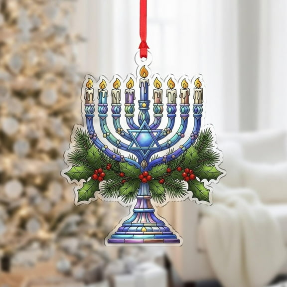 Ohmyroo Hanukkah Decorative Ornament Festive Hanging Accessory for Holiday Home