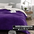 thumbnail image 6 of Moonlight20015 Sherpa Blanket Fluffy Plush Ultra-Soft Bed Blanket Reversible Queen Size Purple Color, 6 of 8