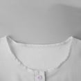 thumbnail image 4 of Button Down Short Sleeve Shirts for Women Round Neck Loose Casual Summer Tops, 4 of 8