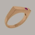 thumbnail image 4 of LBG British Made 9k Rose Gold Natural Ruby Mens Band Ring - 33 size options - Size 6, 4 of 6