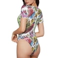 thumbnail image 2 of Kdxio America Landmarks1 for Women's Short-Sleeved Onesie Stylish Round Neck Pajamas Bodysuit Jumpsuit Nightwear-Small, 2 of 7