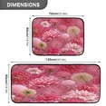 thumbnail image 3 of 2-Piece Kitchen Rugs Set Non-Slip Mats Carpet Floor for Kitchen, Bathroom (19.7"x27.6" & 19.7"x47.2") Red Chrysanthemum and Dandelion, 3 of 7