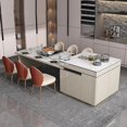 thumbnail image 3 of Extendable Modern Dining Table Nordic Luxury Tea Groceries Office Lslands Serving Hotel Mesas De Comedor Dinning Set Furniture My Lux Decor Round, 3 of 22