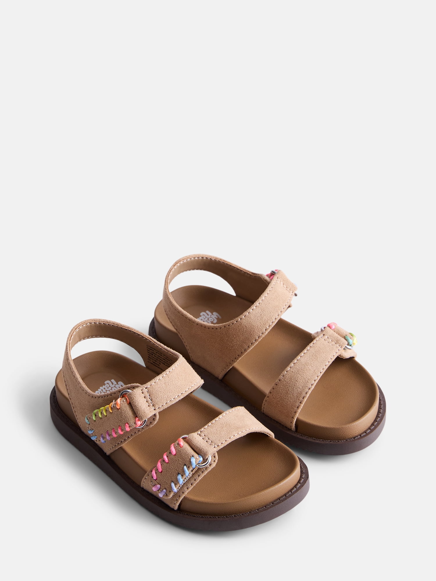 Wonder Nation Toddler Girls Multi Stitch Sandal