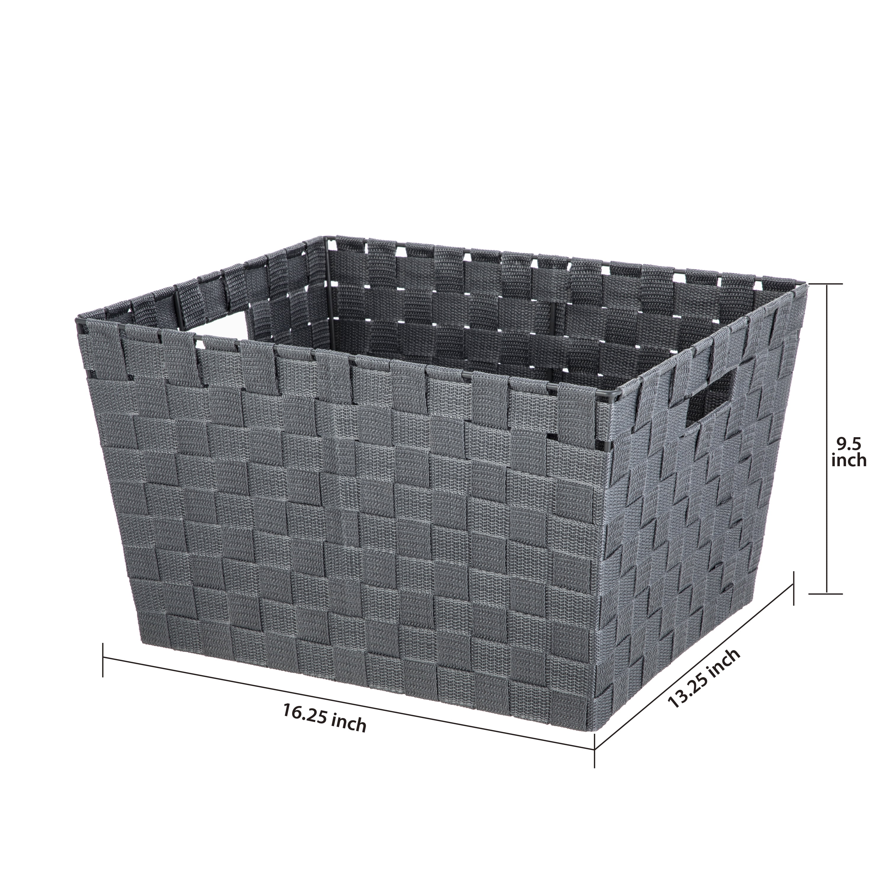 Mainstays Large Woven Nylon Storage Bin, Gray