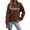 Coffee, variant on Women's Hoodless Sweatshirt for Women Halloween Autumn Winter Sweaters Apparel with Cozy Comfort and Grey XL