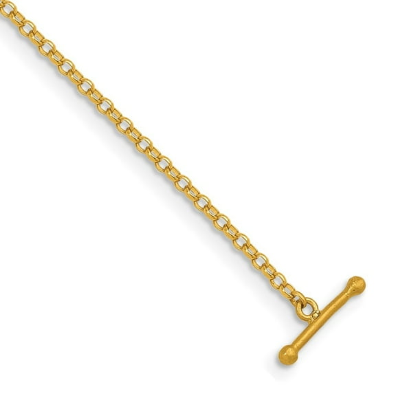 Auriga Fine Jewelry 24K Yellow Gold Polished 2.1 mm Solid Rolo Chain Necklace for Women 16"
