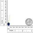 thumbnail image 6 of Gem Stone King 14K Yellow Gold Blue Created Sapphire Pendant Necklace | 3.30 Cttw | Gemstone September Birthstone | Oval 10X8MM | Gold Necklace for Women | With 18 inch Gold Chain, 6 of 6