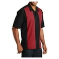thumbnail image 4 of Yellow Rooster Men's Retro Camp shirt Cuban Style Bowling Shirt Black/Red L, 4 of 6