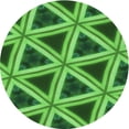 thumbnail image 1 of Ahgly Tapis Rond Lavable en Machine Intérieur Transitionnel Vert, 3 Pieds Rond, 1 of 7