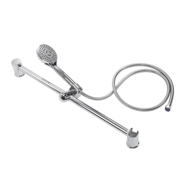 Barra Deslizante Para Ducha, Juego De Rieles De Ducha A Prueba De Herrumbre De Alta Resistencia, Instalación De Perforación Ajustable Con Manguera G1/2 De 150 Cm/59,06 Pulgadas
