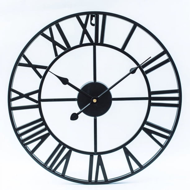 Reloj de pared grande de hierro estilo nórdico personalidad simple moda creativa sala de estar estilo americano moderno loft cafetería