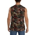 thumbnail image 4 of Balery Hearts and French Bulldog Camisetas sin mangas para hombre, absorbe la humedad y protege contra el mal olor.-Large, 4 of 7