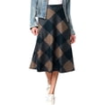 thumbnail image 1 of Gibobby faldas para niña de moda para mujer, cintura elástica con bolsillo, falda larga suelta en forma de A(Café, XXXXL), 1 of 5
