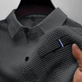 thumbnail image 4 of Breeze Polo Shirts for Men Short Sleeve Beer Belly Collared Textured Shirt Stretchy Quick Dry Golf Casual Cool Tops, 3XL, 4 of 6