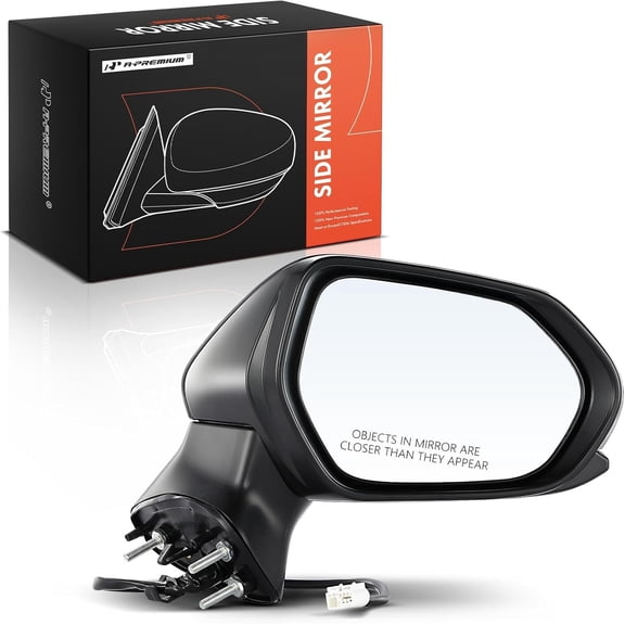 A-Premium Passenger Side Power Door Mirror - Compatible with Toyota Camry 2018-2022 - Non-Heated Manual Folding Black Outside Rear View Mirror - Replace# 8791006800