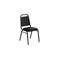 thumbnail image 4 of Flash Furniture 18H Vinyl Black Frame Trapezoidal Back Banquet Chair Black 20FDBHF2BKVYL, 4 of 5