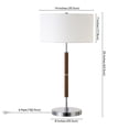 thumbnail image 5 of Evelyn&Zoe Simone 25" Industrial Metal Table Lamp with White Drum Fabric Shade, 5 of 9