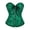 Green, variant on Womens Corset Top Bustier,Front Zipper,No ,Steel Boned Waist Cincher Lace Up Back Bodysuit for Party Prom Evening Wear