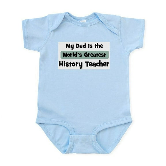 CafePress - Worlds Greatest History Teach Infant Bodysuit - Baby Light Bodysuit, Size Newborn - 24 Months