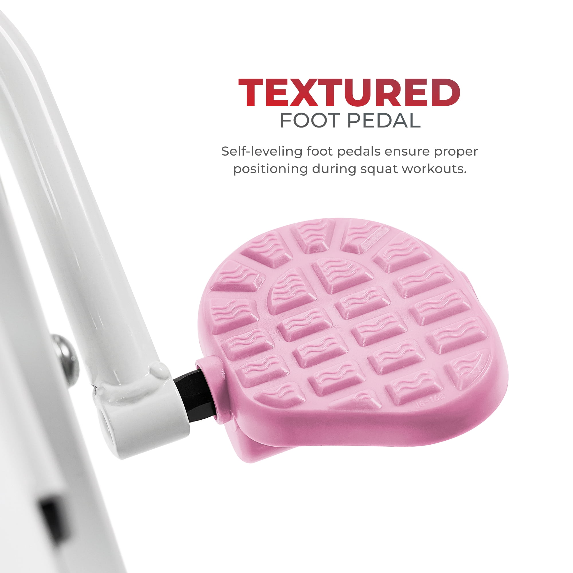 Sunny Health & Fitness SMART Upright Row-N-Ride® Squat Assist Exerciser in Pink w Free SunnyFit App via Bluetooth - P2100