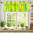 thumbnail image 2 of Summer Lemon Valances for Windows, 42 x 12in, Green Yellow Lemon Cartoon Fruit Geometric Rod Pocket Kitchen Valance Curtain Light Filtering Window Treatments for Living Room Bedroom, 1 Panel, 2 of 7