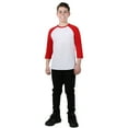 thumbnail image 3 of Athletic Works Youth 3/4 Sleeve Raglan Baseball Tee, Red, Size XL, 3 of 4