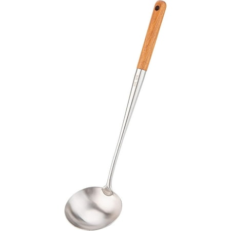 

Wok Spatula and Ladle Skimmer Ladle Tool Set 17inches Spatula for Wok 304 Stainless Steel Cooking Utensils
