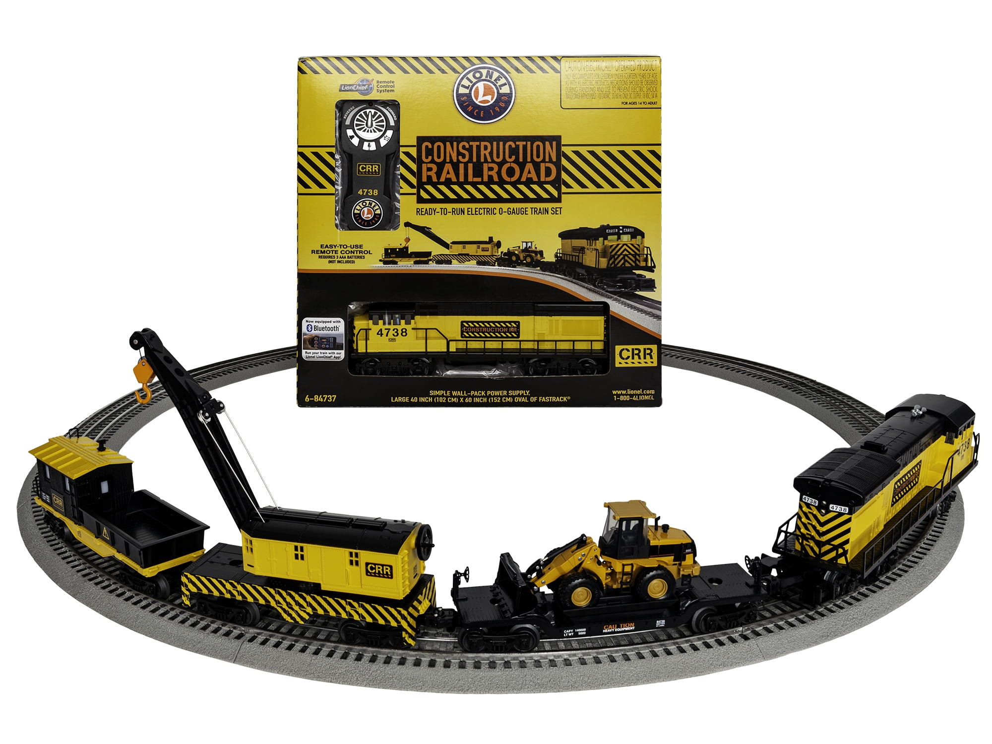 Lionel O Scale Construction Railroad Seasonal with Remote and Bluetooth