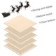 thumbnail image 3 of 3 Pieces Balsa Wood Sheets Wood Plywood Hobby Wood Board For Diy Crafts Wooden Model (450 X 450 X 1.5 Mm), 3 of 5