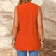 thumbnail image 5 of Tops sin Mangas de las Mujeres Casual con Color Sólido, Estilo de Cárdigan de Tamaño Grande para el Uso Diario de Ocio de Primavera Verano, 5 of 9