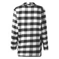 thumbnail image 4 of Delayuji Womens Long Sleeve Cardigan Coat Plaid Cardigan Spring Fashion Checkered Coat Womens Coat M-5XL, 4 of 6