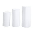 thumbnail image 6 of perfeclan 3Pcs Cylinder Pedestal Covers Plinth Stand Pillar Covers Cylinder Plinth Stand Covers for Engagement Wedding Decoration Props white, 6 of 9