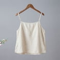 thumbnail image 4 of Womens Tank Tops Cotton Linen Retro Embroidered Vacation Summer Tank Tops for Women Beige L, 4 of 5
