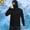 Black, variant on Dianli Summer Men's Solid Color Breathable Long Sleeve Hooded Sun Shirt with Integrated Face Mask and Thumbhole Sleeves Lightweight UV Protection Moisture Wicking Layer for Outdoor Activewear