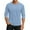 AD04_Light Blue, variant on Resicozy 3/4 Sleeve Shirt for Men Solid Color Crewneck Baseball T-Shirts Fall Fashion T Shirts Casual Loose Fit Tees Dark Green L