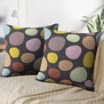thumbnail image 3 of LALILO Throw Pillow Covers Colorful Black Polka Backdrop Black Cushion Cover 18" x 18", 1939 Pack, 3 of 6