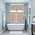 thumbnail image 3 of Brown Flowers Kitchen Curtains Sets for Windows 36 Inch Length, Vintage Farmhouse Floral Leaves Vines Rod Pocket Window Treatments Tier Curtains and Valances Set for Bedroom/Bathroom, 3 of 8
