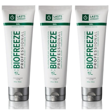 Pack of 3 Biofreeze Professional Gel 4 Oz Tube