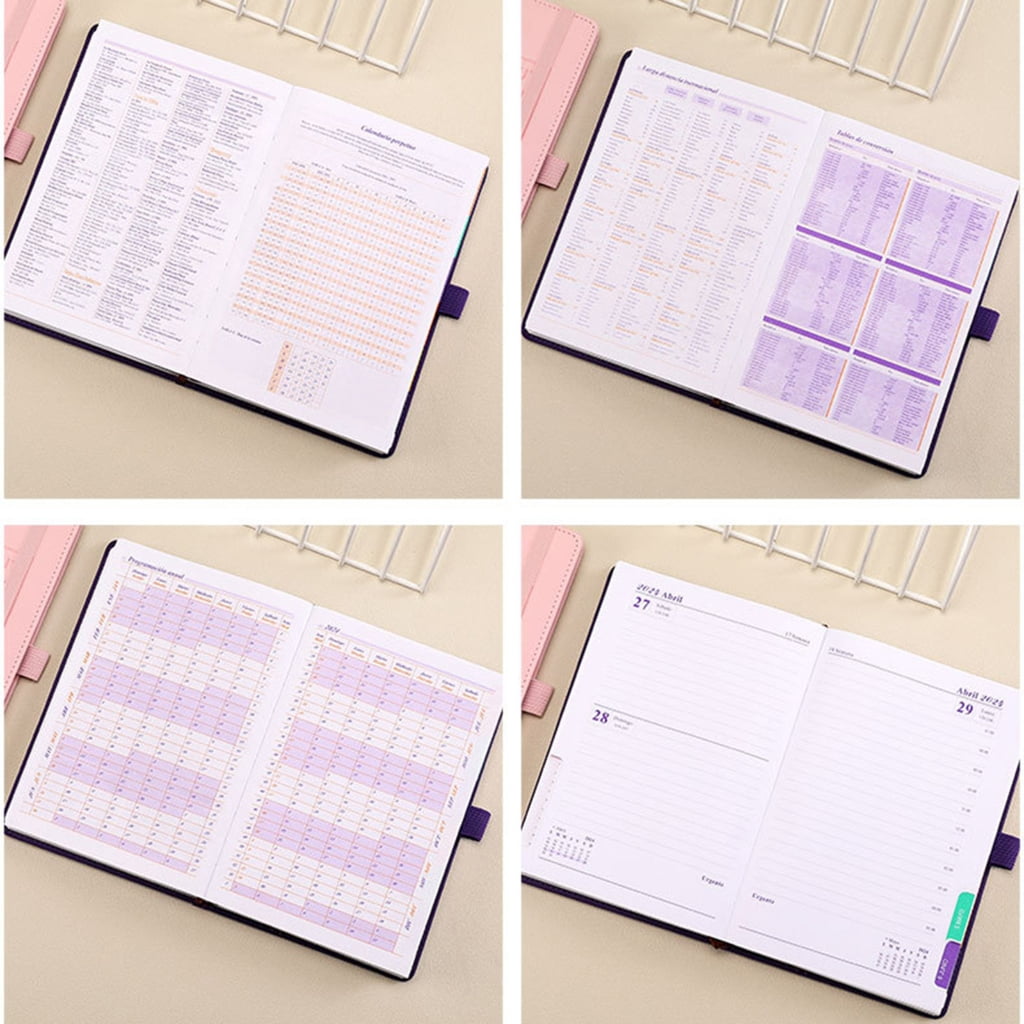 2025 Weekly Monthly Planner Leather Planner Notebook 2025 Journal Academic Diary