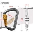 thumbnail image 3 of 3-Pack Screwgate Locking Carabiners – 30kN (6,744 lbs) Heavy-Duty D-Shaped Carabiners for Rock Climbing, Rappelling, 3 of 8