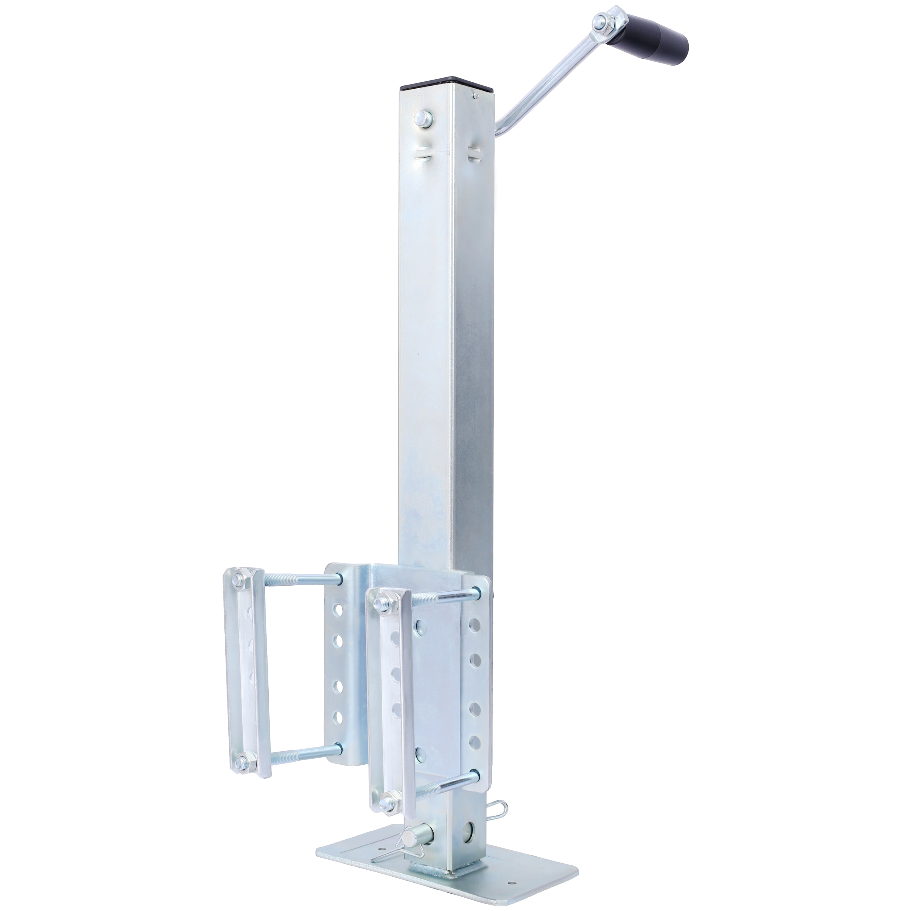 Pro 2500 lb Heavy Duty Trailer Jack | Fixed Mount Drop Leg Jack with 28.6” Lift & 4”x6” Foot, Square Tube Bolt-On Jack for Boat Trailers, Utility Trailers, RV, Camper & Off-Road Towing