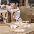 thumbnail image 4 of Miangastore 1 Set Khaki Wooden Balance Scale Model for Science Experiments and Labor Courses, 4 of 8