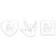 thumbnail image 3 of Molde de gooler mojable reutilizable lindo dibujos animados de Pascua moldes de galletas de pascua de interior celebración para hornear herramienta decorativa 3 piezas corazón Inevent HA028317-02, 3 of 7